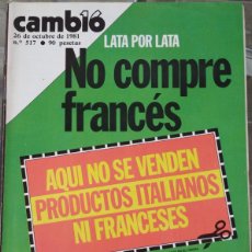 Coleccionismo de Revista Cambio 16: CAMBIO 16, Nº 517, OCTUBRE 1981 // ETA FRANCO BORBÓN GUERRA INTERVIÚ ETARRAS CNI HISTORIA ESPAÑA REY