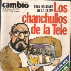 Coleccionismo de Revista Cambio 16: CAMBIO 16. Nº 591. TRES BALBINES EN LA CLAVE/ GANDI / DALÍ . 28 MARZO 1983.(P/B53). Lote 380522844