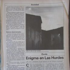 Coleccionismo de Revista Cambio 16: RECORTE REVISTA CAMBIO 16 595 1983 OVNIS EN LAS HURDES 3 PÁGS