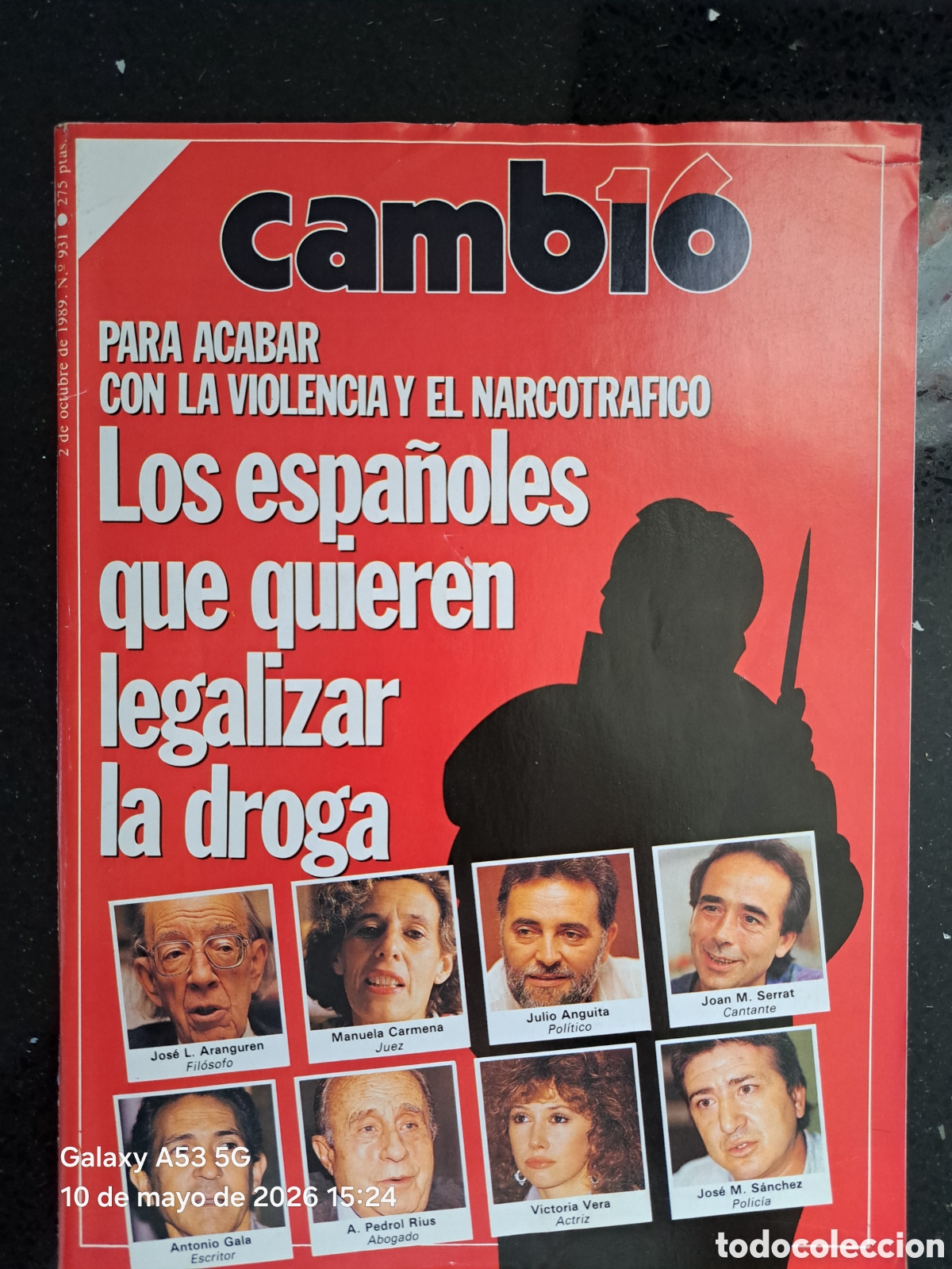 Coleccionismo de Revista Cambio 16: REVISTA CAMB16 N&deg;.931 LOS ESPA&Ntilde;OLES QUE QUIEREN LEGALIZAR LA DROGA A&Ntilde;O 1989