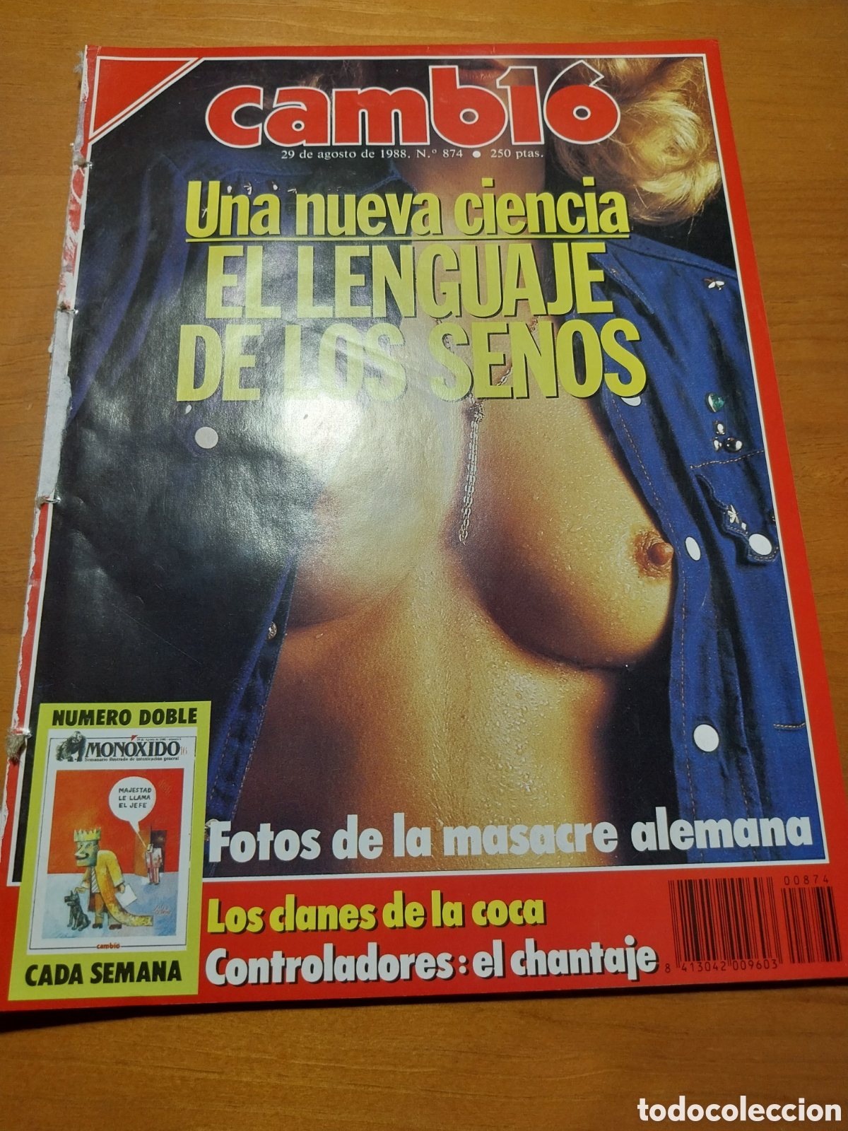 Sammeln von Zeitschriften Cambio 16: CAMBIO16 1988 EL LENGUAJE DE LOS SENOS .CLANES DE LA COCA.JUAN LUIS PANERO ENTREVISTA. HARO IBARS