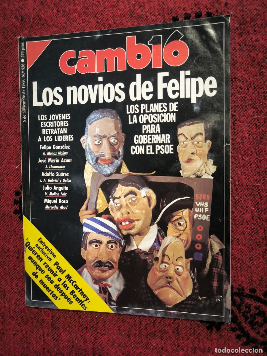 Collectionnisme de Magazine Cambio 16: Revista Cambio 16 N&ordm; 936 Noviembre 1989 | Felipe Gonz&aacute;lez, Aznar, Julio Anguita Y Paul McCartney
