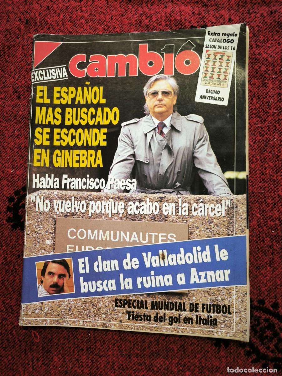 Sammeln von Zeitschriften Cambio 16: Revista Cambio 16 N&ordm; 965 &ndash; Mayo 1990 &ndash; Exclusiva Francisco Paesa Y Especial Mundial Italia 90