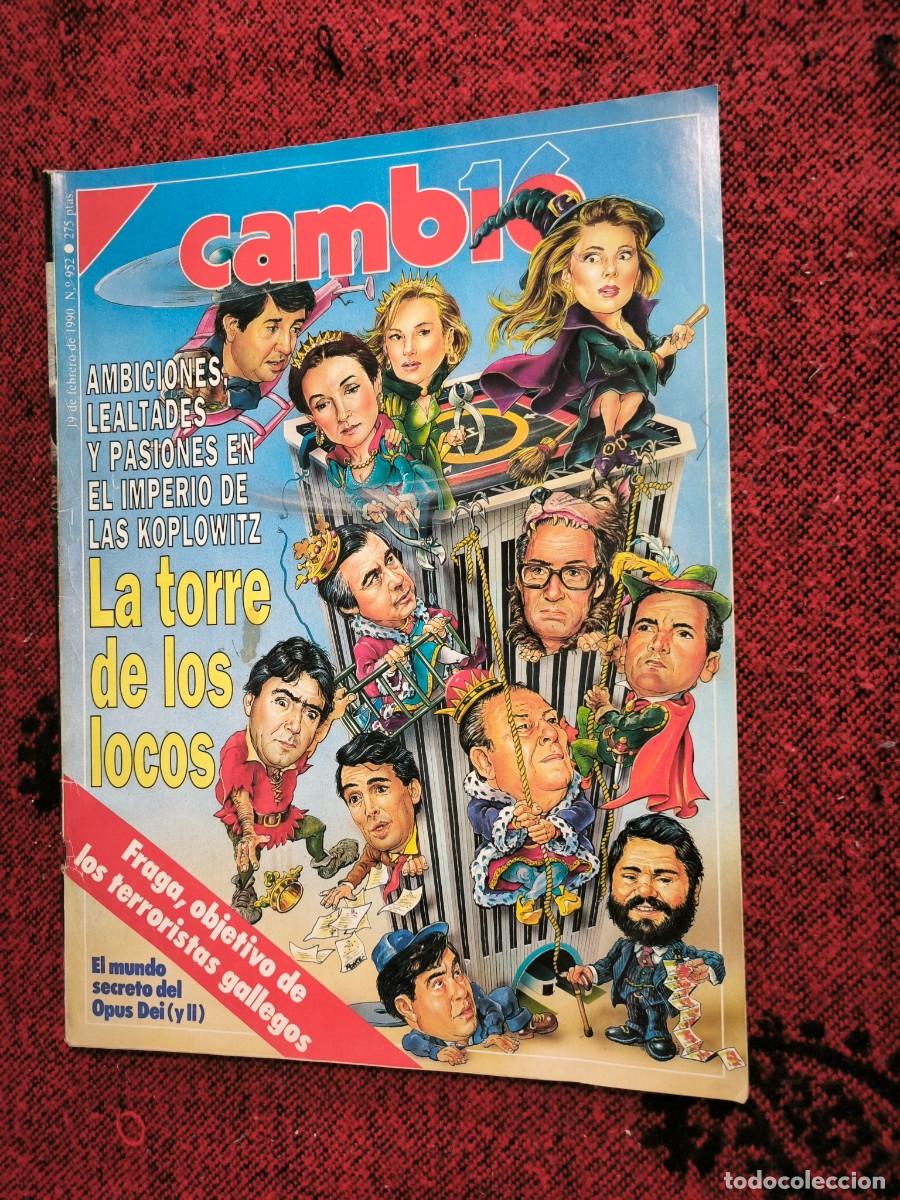 Collezionismo di Rivista Cambio 16: Revista Cambio 16 N&ordm; 952 A&ntilde;o 1990 | Portada La Torre De Los Locos | Coleccionismo Hist&oacute;rico