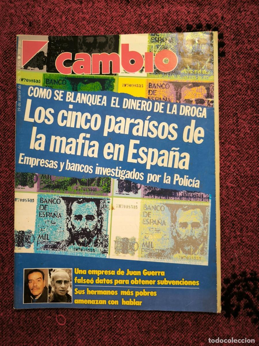 Colecionismo da Revista Cambio 16: Revista Cambio 16 N&ordm; 956 A&ntilde;o 1990 | Mafia, Narcotr&aacute;fico Y Blanqueo De Dinero En Espa&ntilde;a