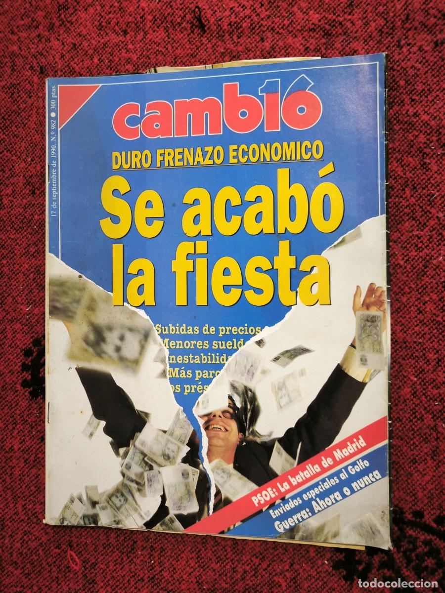 Colecionismo da Revista Cambio 16: Revista Cambio 16 N&ordm; 982 A&ntilde;o 1990 | Crisis Del Golfo, Recesi&oacute;n Y Baltasar Garz&oacute;n