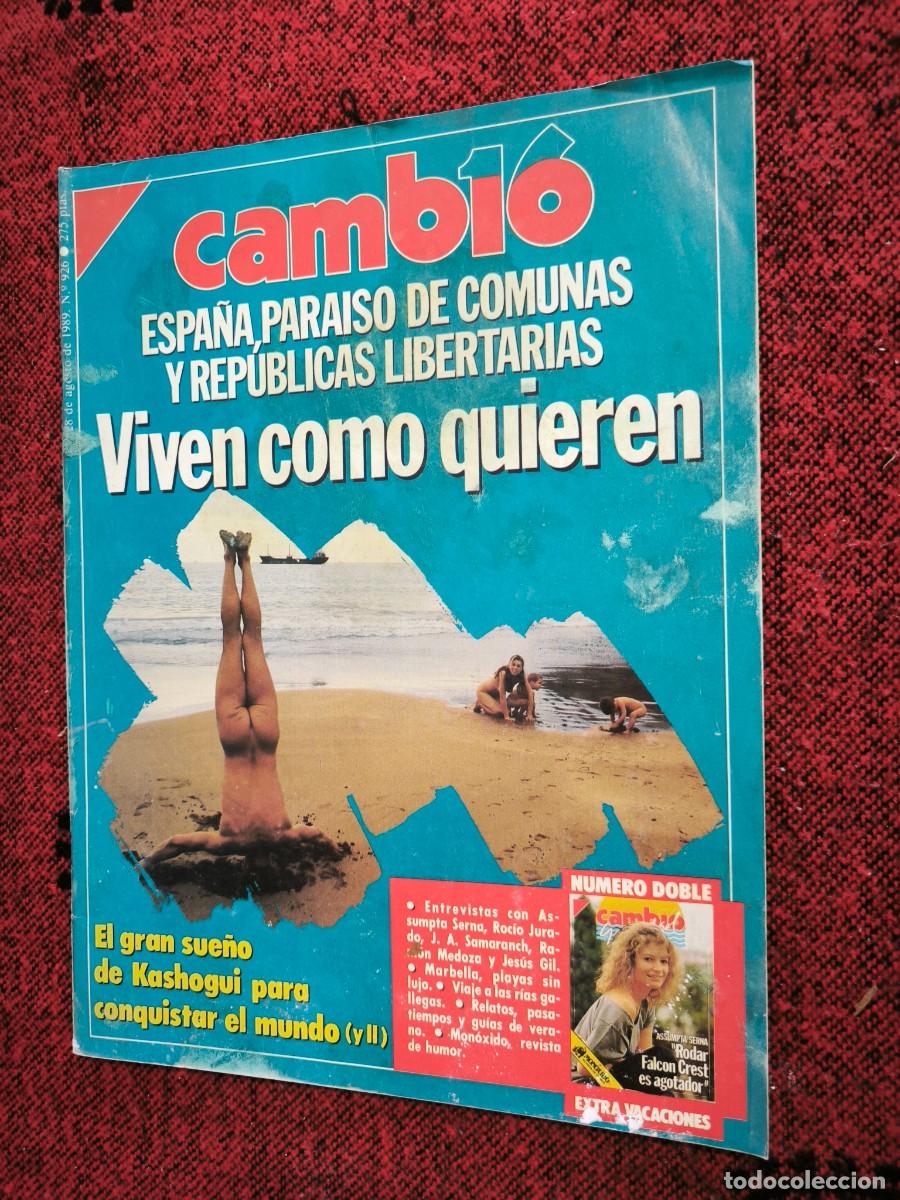 Collezionismo di Rivista Cambio 16: Revista Cambio 16 N&ordm; 926 Agosto 1989 Comunas Libertarias Hippies Khashoggi Batman Fraga