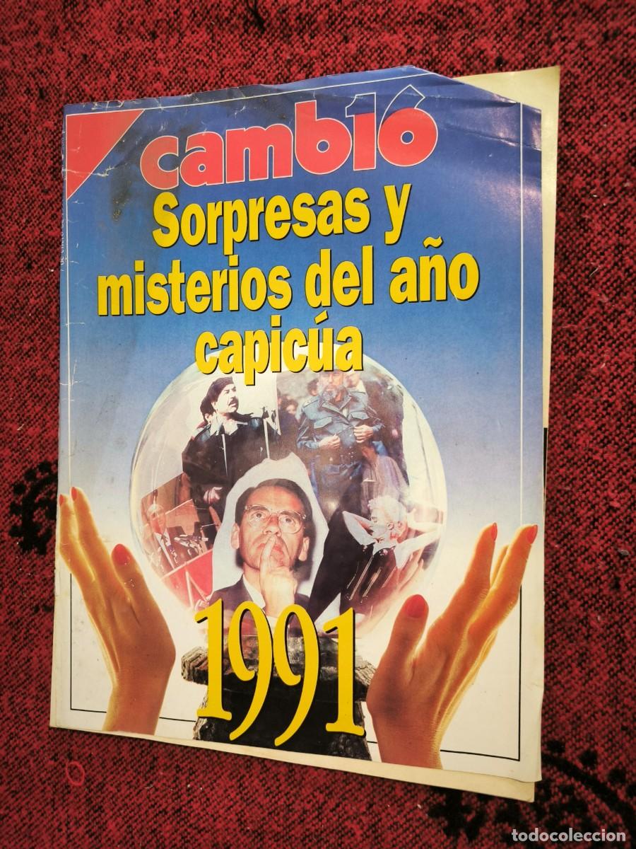 Coleccionismo de revista Cambio 16: Revista Cambio 16 N&ordm; 998 Enero 1991 Especial A&ntilde;o Capic&uacute;a Fraga Rumasa Pinochet Crisis Gobierno