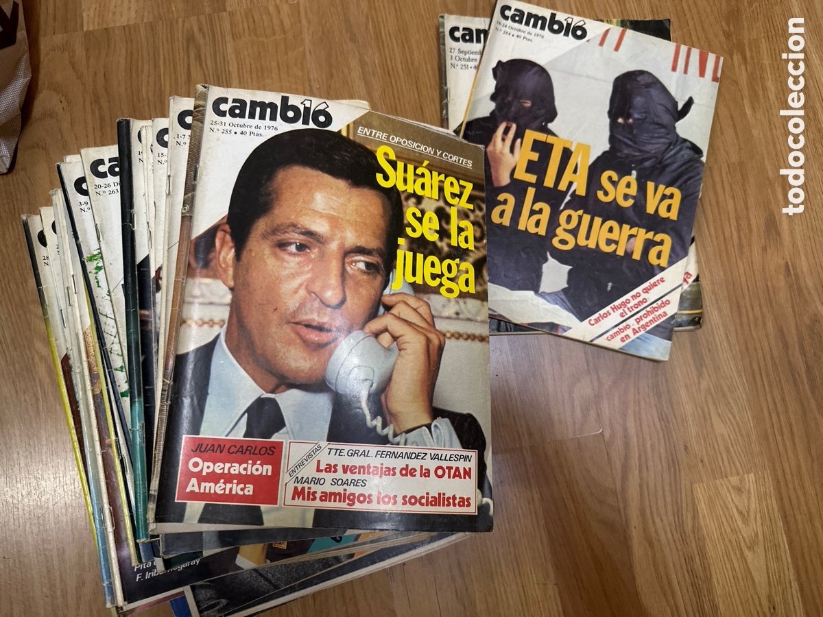 Coleccionismo de revista Cambio 16: Lote 33 revistas Cambio 16 finales 1976 y 1977