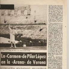 Coleccionismo de Revista Destino: AÑO 1961 RELOJ FORTIS GERONA PUENTE DE MANRESA PILAR LOPEZ OPERA CARMEN ARENAS VERONA