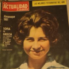 Coleccionismo de Revista Destino: ACTUALIDAD ESPAÑOLA Nº 521 28-12-1961 - TVE, JUAN CARLOS Y SOFIA , FRANCO 25 AÑOS ALZAMIENTO. Lote 33225397