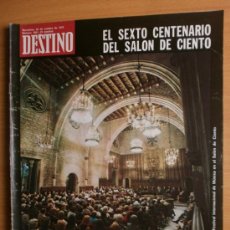 Coleccionismo de Revista Destino: DESTINO Nº1881.1973.SALON DE CIENTO,G.MEIR,R.NIXON,BUTA SI,JOAN MIRO,JULIO CORTAZAR,J.VINYOLI.. Lote 36751282