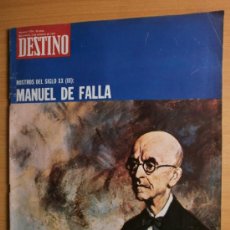 Coleccionismo de Revista Destino: DESTINO Nº1774.1971.MANUEL DE FALLA,L.BREZNEV,M.BORMANN Y HITLER,M.VILALTA,G.TORRENTE BALLESTER.. Lote 36753620