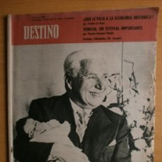 Coleccionismo de Revista Destino: DESTINO Nº1302.1962. CHARLIE CHAPLIN, T.PETROSIAN,EL GAUDILLO,FAULKNER,S.PAMPANINI,A.DE LARROCHA.. Lote 36901060