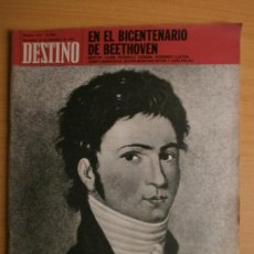Coleccionismo de Revista Destino: DESTINO Nº1732. AÑO 1970. BETTHOVEN, ROSTROPOVICH.. Lote 37216863