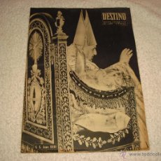 Coleccionismo de Revista Destino: DESTINO 1109 . 1958 . EN PORTADA SU SANTIDAD JUAN XXII