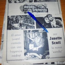 Coleccionismo de Revista Destino: PUBLICIDAD PELICULA : AHORA Y SIEMPRE. JANETTE SCOTT Y VERNON GRAY. DESTINO, FBRERO 1957