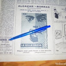 Coleccionismo de Revista Destino: PUBLICIDAD PELICULA : LA SILLA VACIA. DIRK BOGARDE. DESTINO, JULIO 1957