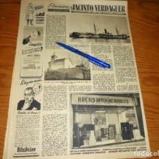 Coleccionismo de Revista Destino: RECORTE PRENSA : JACINTO VERDAGUER, CAPELLAN DE LA TRASATLANTICA. DESTINO, DCMBRE 1950