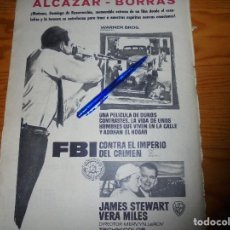 Coleccionismo de Revista Destino: PUBLICIDAD PELICULA : FBI CONTRA EL IMPERIO DEL CRIMEN. JAMES STEWART. DESTINO, ABRIL 1960