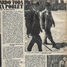 Coleccionismo de Revista Destino: AÑO 1954 EDUARDO TODA RESTAURA POBLET ANIS DEL MONO TALARN ESCULTOR FIGURAS BELEN LA BOQUERIA