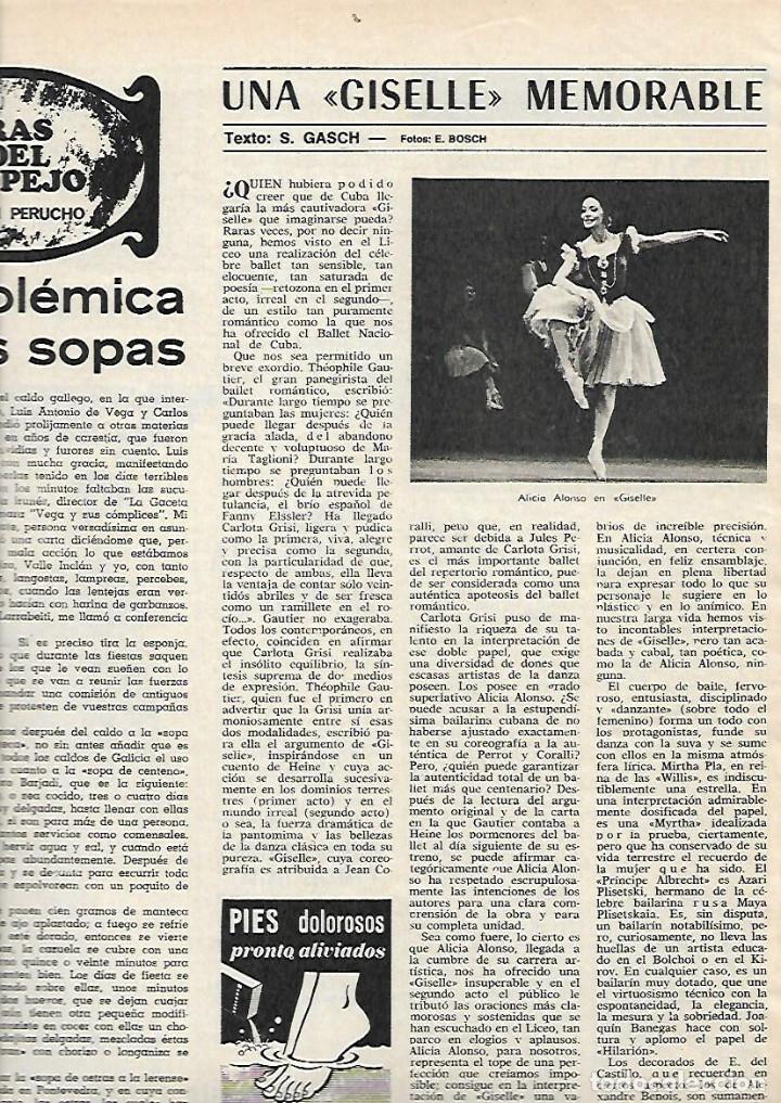 Coleccionismo de Revista Destino: AÑO 1969 BAJO EBRO MONTSIA GENERAL MEADE A CARMONA JOAN MIRO CODORNIU BALLET ALICIA ALONSO GISELLE - Foto 5 - 11727252