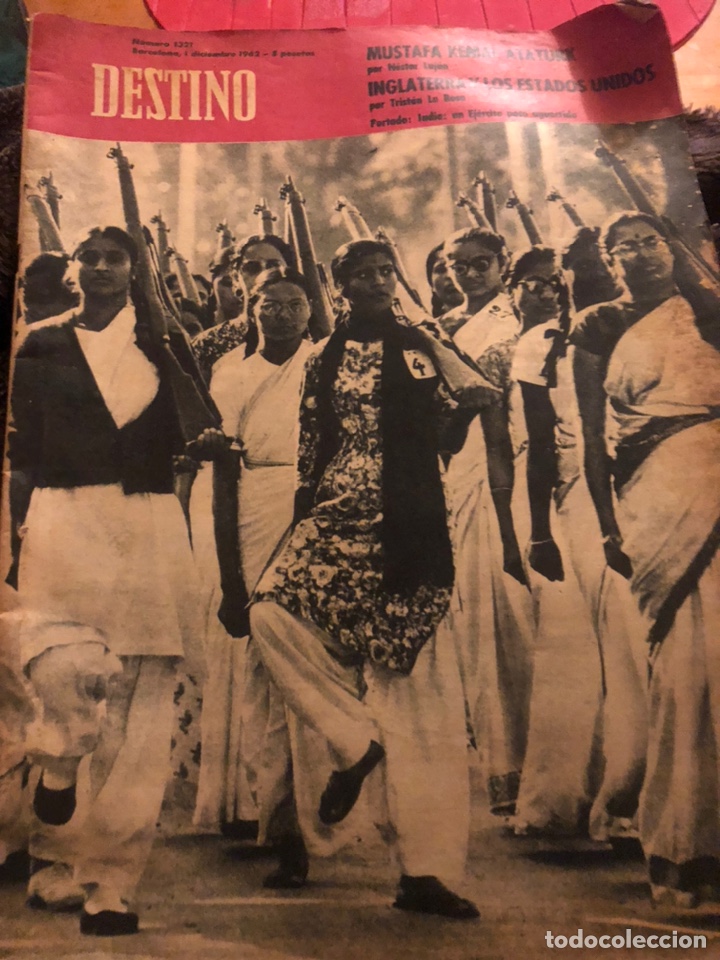 Sammeln von Zeitschriften Destino: Revista DESTINO, diciembre 1962. N&uacute;m 1321.M&aacute;s otra de regalo. KEMAL, INGLATERRA y LOS ESTADOS UNIDOS