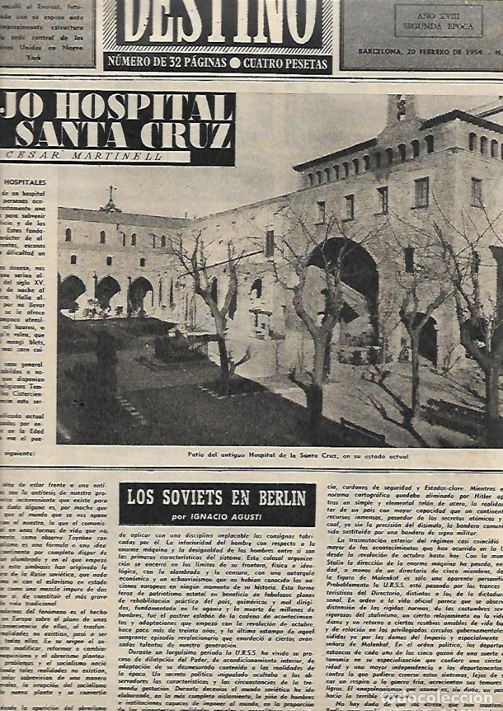 1954 HOSPITAL EN COLOM SANTA CREU CRUZ KUBALA HENO PRAVIA CINE YO CONFIESO HITCHKOCK BOIS BOULOGNE