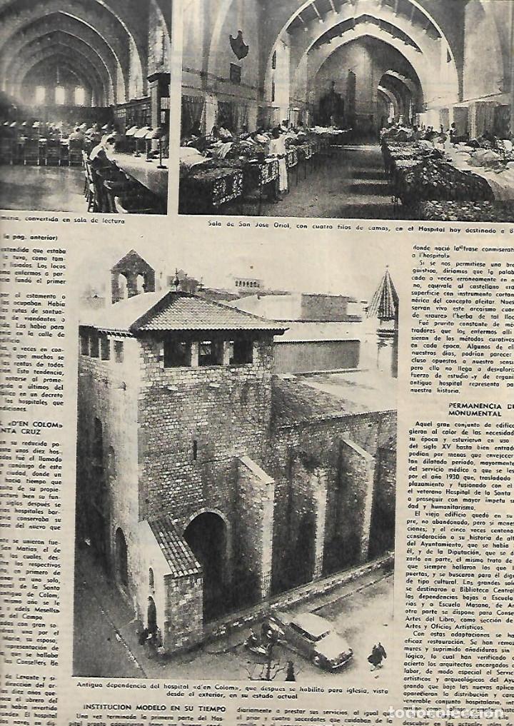 Coleccionismo de Revista Destino: 1954 HOSPITAL EN COLOM SANTA CREU CRUZ KUBALA HENO PRAVIA CINE YO CONFIESO HITCHKOCK BOIS BOULOGNE - Foto 2 - 296724108