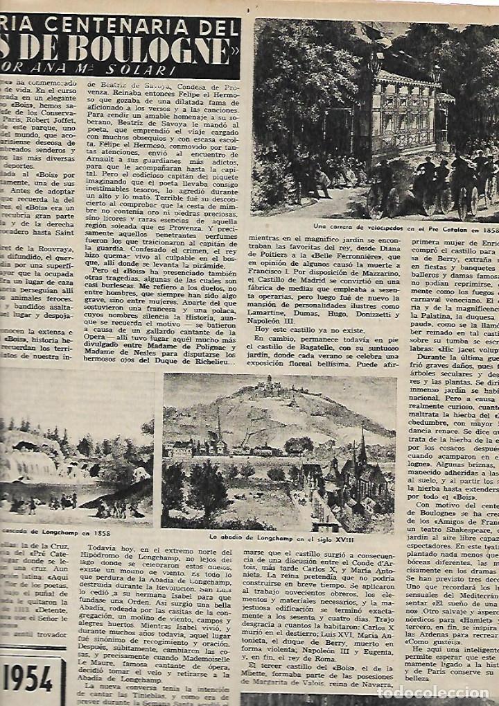 Coleccionismo de Revista Destino: 1954 HOSPITAL EN COLOM SANTA CREU CRUZ KUBALA HENO PRAVIA CINE YO CONFIESO HITCHKOCK BOIS BOULOGNE - Foto 3 - 296724108