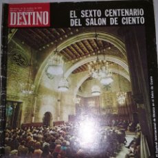 Coleccionismo de Revista Destino: REVISTA DESTINO Nº 1881 DEL 20-10-1973.SUMARIO EN INTERIOR.EL SALON DE CIENTOLAS SETAS,LISBOA.... Lote 339117088