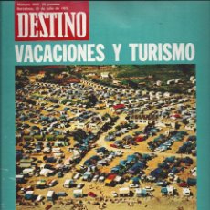 Coleccionismo de Revista Destino: REVISTA DESTINO Nº 1816 DEL 22-07-1972.SUMARIO EN INTERIOR.VACACIONES Y TURISMO,CARTAS DE ANDORRA.... Lote 339832333