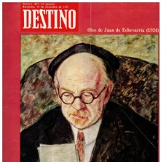 Coleccionismo de Revista Destino: 1972. ESPECIAL: BAROJA EN SU CENTENARIO.