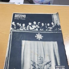 Coleccionismo de Revista Destino: REVISTA DESTINO AÑO 1958 Nº1108 BENDICION URBI ET ORBI