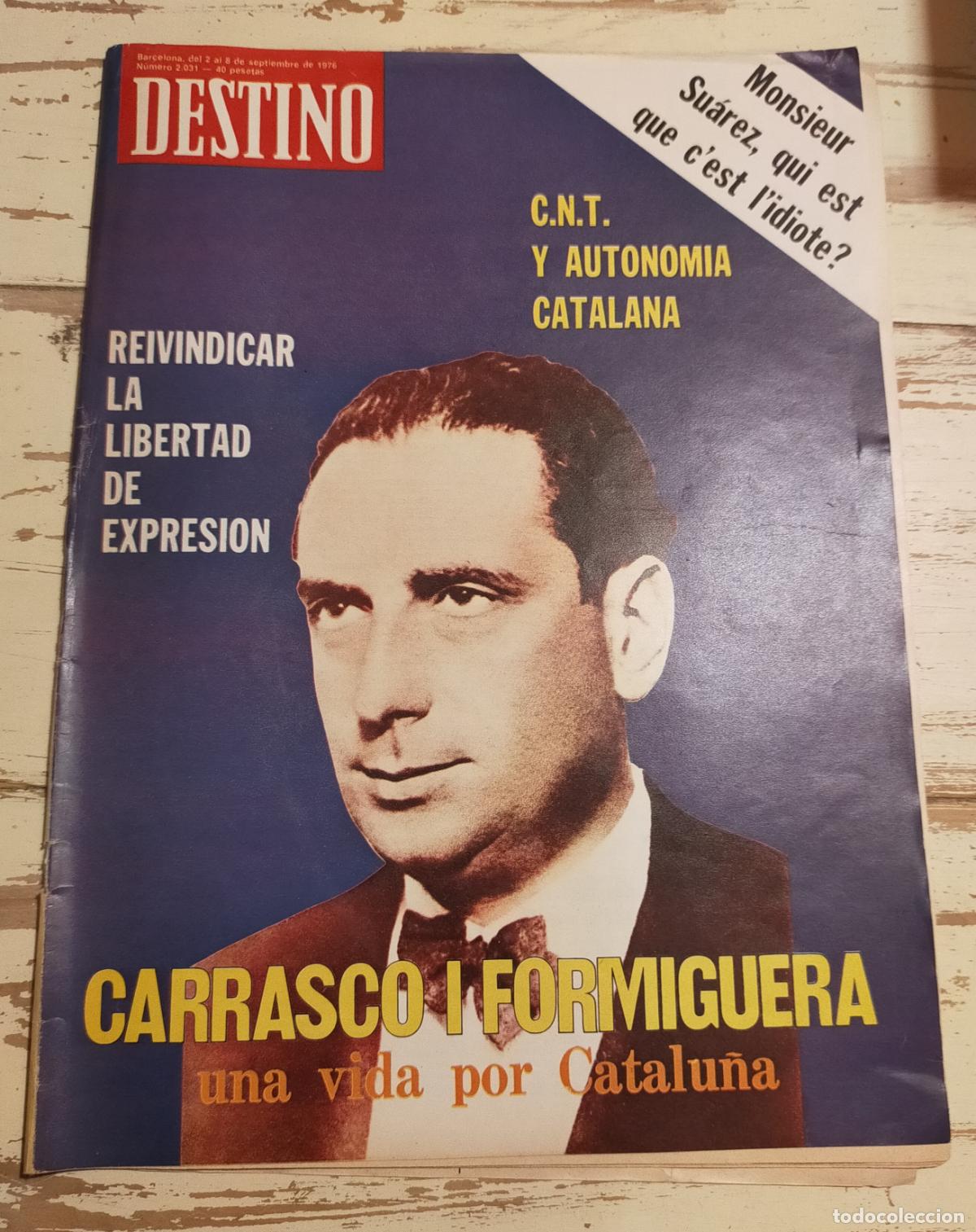 Coleccionismo de Revista Destino: DESTINO - N&ordm; 2031 - SEPTIEMBRE 1976