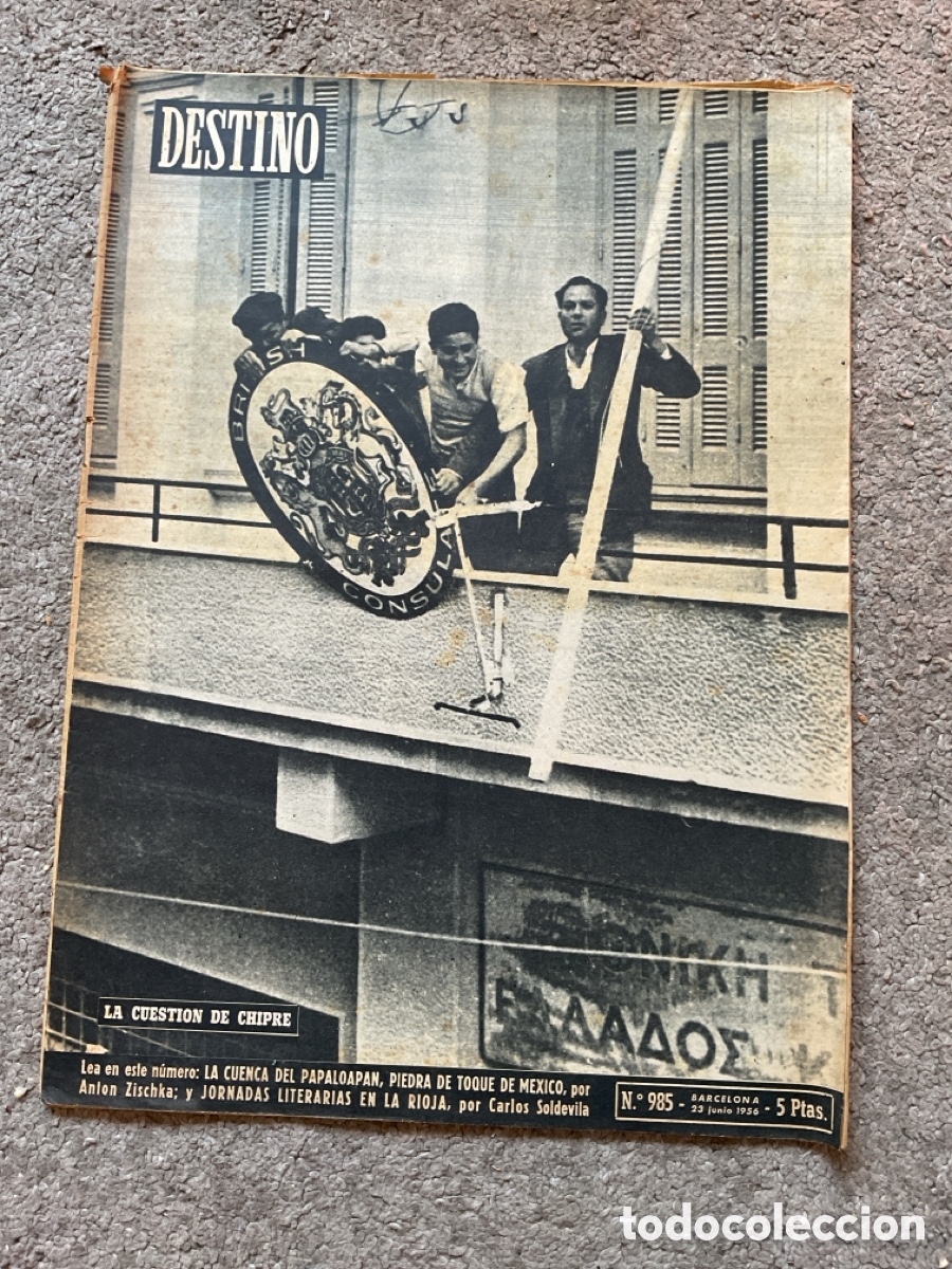 Coleccionismo de Revista Destino: Revista DESTINO n&ordm; 985 (23 de junio de 1956) &ndash; Ejemplar original vintage