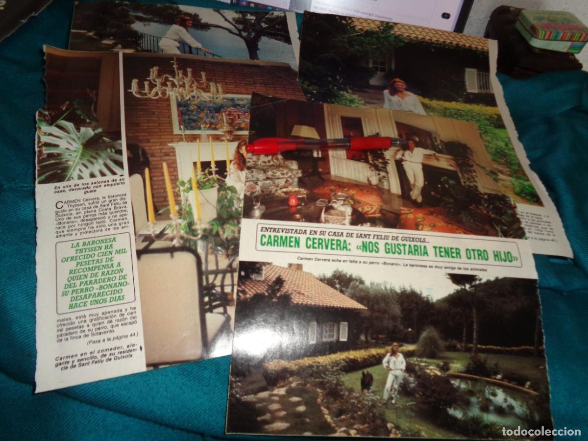 Coleccionismo de revista Destino: RECORTE : CARMEN CRVERA, EN SU CASA DE SANT FELIU. DIEZ MINUTOS, OCTB 1986