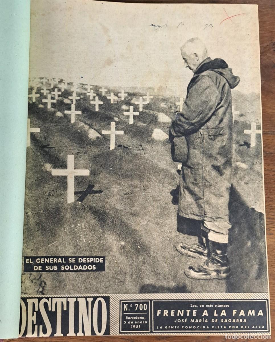 Coleccionismo de revista Destino: Revista Destino a&ntilde;o 1951 completo, posguerra Espa&ntilde;ola