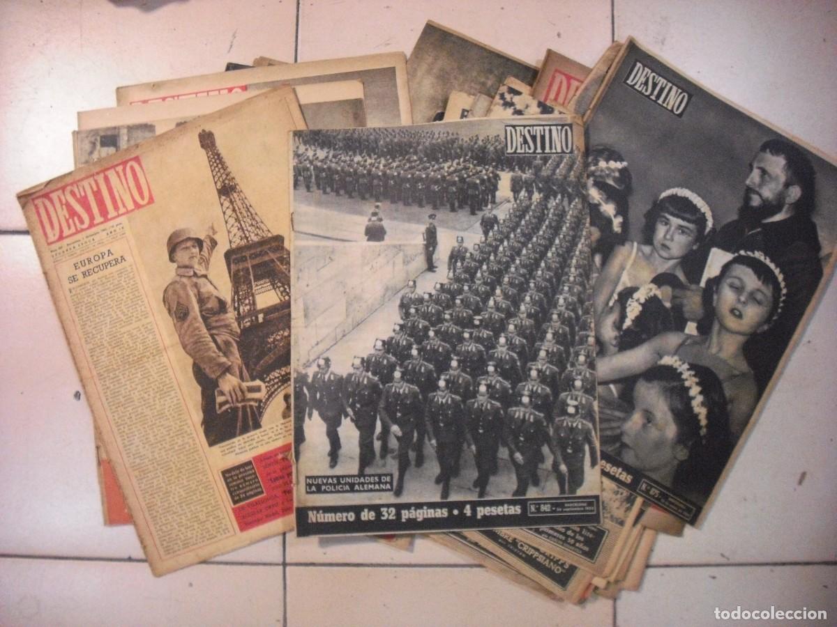 Coleccionismo de revista Destino: LOTE DE 24 EJEMPLARES DEL DIARIO DESTINO . A&Ntilde;OS 40/ 50