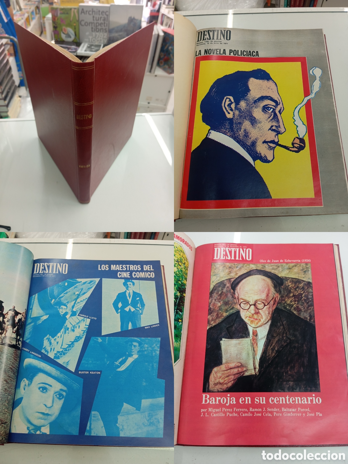 Collezionismo di Rivista Destino: TOMO REVISTA DESTINO 1971-73 NOVELA POLICIACA CINE COMICO BAROJA AZORIN PORCEL PLA CELA UMBRAL MOIX