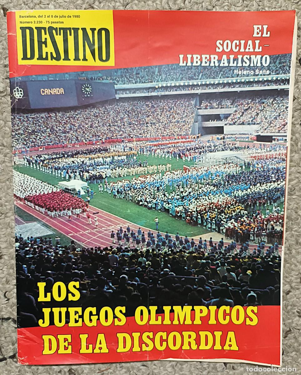 Coleccionismo de revista Destino: REVISTA DESTINO N&ordm; 2.230 DEL 2 AL 8 DE JULIO DE 1980 : OLIMPIADA DE MOSC&Uacute;