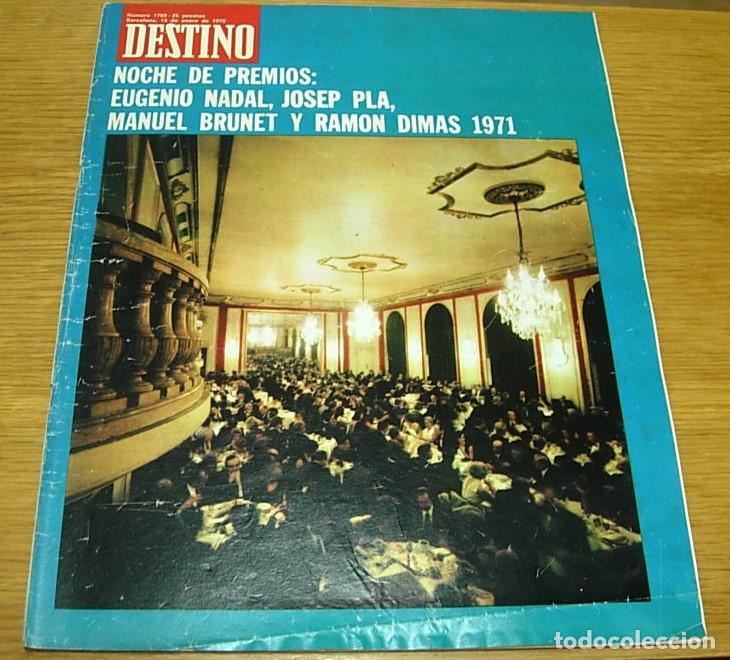 Coleccionismo de revista Destino: Revista DESTINO n&ordm; 1789 Premios Nadal Josep Pla GABRIEL JANER Pintura : LEGER THE BEATLES 1972