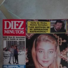 Coleccionismo de Revista Diez Minutos: REVISTA DIEZ MINUTOS 1993 ANA OBREGON LEQUIO PIQUERAS ROMARIO AMPARO LARRÑAGA. Lote 125808275