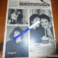 Coleccionismo de Revista Diez Minutos: RECORTE : CONCHA VELASCO CELEBRA SU 41 CUMPLEAÑOS CON SU MARIDO . DIEZ MINUTOS, DCBRE 1984 ()