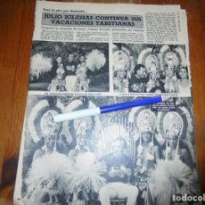 Coleccionismo de Revista Diez Minutos: RECORTE : JULIO IGLESIAS DE VACACIONES EN HAITI . DIEZ MINUTOS, DCBRE 1984 ()