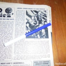Coleccionismo de Revista Diez Minutos: RECORTE : DURAN DURAN Y SU GIRA MUNDIAL. DIEZ MINUTOS, DCBRE 1984 ()