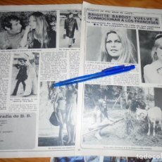 Coleccionismo de Revista Diez Minutos: RECORTE : BRIGITTE BARDOT, VUELVE A COMMOCIONAR A LOS FRANCESES. DIEZ MINT, FBRO 1983 ()