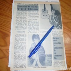 Coleccionismo de Revista Diez Minutos: RECORTE : GLORIA CAMARA : OTRA VEZ DE MODA. DIEZ MINUTOS, SEPTMBRE 1971 ()