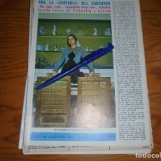 Coleccionismo de Revista Diez Minutos: RECORTE : ANA, LA CONTABLE DEL UN, DOS, TRES.... . DIEZ MINUTOS, FBRERO 1973 ()