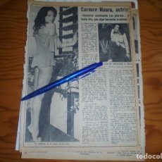 Coleccionismo de Revista Diez Minutos: RECORTE : CARMEN MAURA, JOVEN ACTRIZ. DIEZ MINUTOS, FBRERO 1973 ()